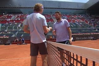 El desopilante sorteo de Rublev y Wawrinka antes de su partido en el Masters 1000 de Madrid