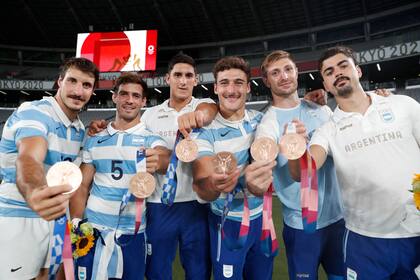 Rugby seven Los Pumas vs Gran Bretaña por la medalla de bronce en el estadio de Tokio. Triunfo y medalla de bronce para el equipo nacional.