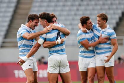 Rugby seven Los Pumas vs Gran Bretaña por la medalla de bronce en el estadio de Tokio. Triunfo y medalla de bronce para el equipo nacional.