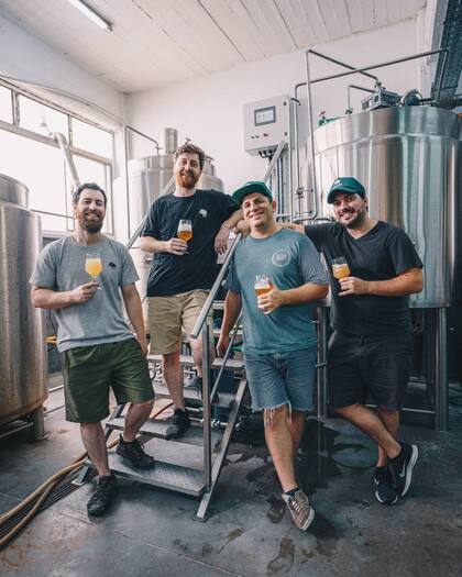 Rulo, Quique, Tincho y Ruso, los fundadores de Cerveza Jabalina (Foto: Instagram @cervezajabalina)