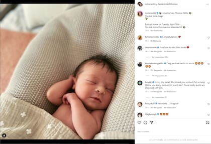 Rumer, la hija de Demi Moore y Bruce Willis, presentó a su bebé