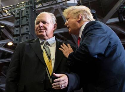 Rush Limbaugh mantuvo una estrecha amistad con Donald Trump y le brindó un importante apoyo en la campaña de 2016