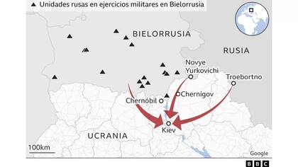 Rusia ha desplegado 30.000 soldados en Bielorrusia para ejercicios militares conjuntos equipados con misiles de corto alcance Iskander y varios lanzacohetes, además de aviones de ataque terrestre Su-25 y cazas Su-35