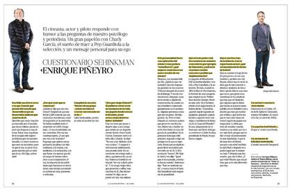 Entrevistas. LA NACION Revista presenta un original cuestionario a diferentes personalidades, a cargo de Diego Sehinkman