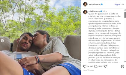 Sabrina Di Marzo, pareja de Correa, expresó su sentir tras confirmarse la ausencia del futbolista en la lista de 26 convocados