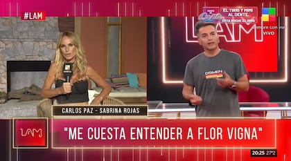 Sabrina Rojas, polémica con Flor Vigna (Foto: captura tv)