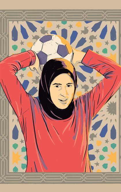 Safa está vinculada con la Organización de Hadatha, donde enseña fútbol a niños y niñas sirias.