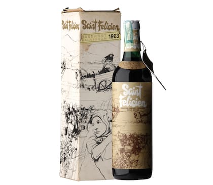 Saint Felicien nace con la cosecha 1963, que lleva en la etiqueta un grabado del pintor mendocino Carlos Alonso