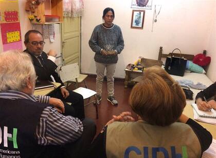 Sala, en junio pasado, cuando la visitó una misión de la CIDH