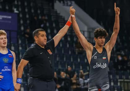Saleh Mohammadi, durante una competición en Rusia en 2024