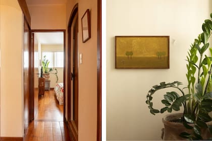 Saliendo del comedor (originalmente pensado como dormitorio), un pasillo conduce al que hoy se usa como tal, con ventana al contrafrente