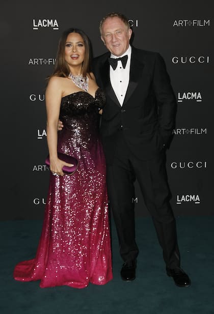 Salma Hayek junto a su marido Francois-Henri Pinault