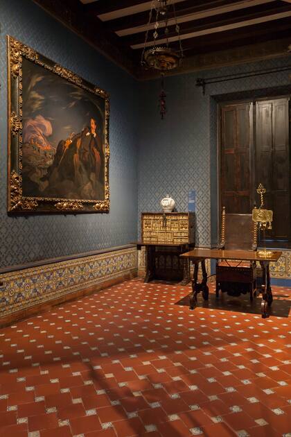 Salón Azul con el retrato de Larreta pintado por Ignacio Zuloaga en 1912.