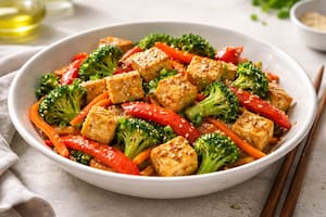 Salteado de tofu con verduras