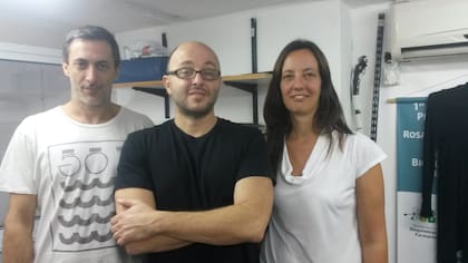 Salvador Peirú, Hugo Menzella y Eugenia Castelli