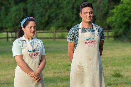 Samanta Casais y Damian Pier Basile en la comentada final de Bake Off