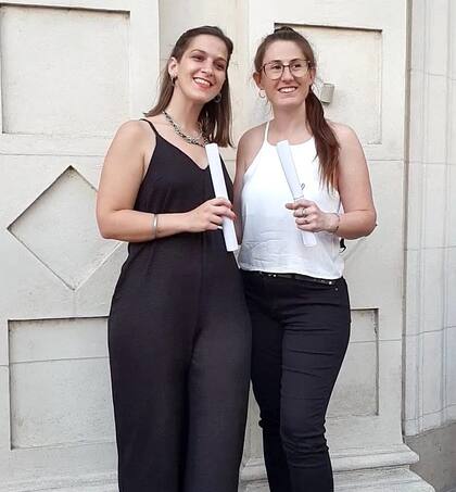 Samanta Saposnik (izquierda) y Agostina Allasia (derecha), creadoras de Aqua Pluvia
