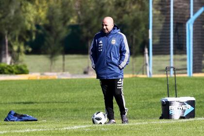 Sampaoli ya trabaja con la selección argentina en Ezeiza