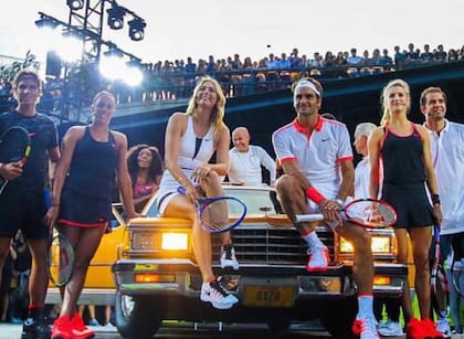 Sampras junto a otras leyendas del tenis (Foto: @petesamprasofficial)