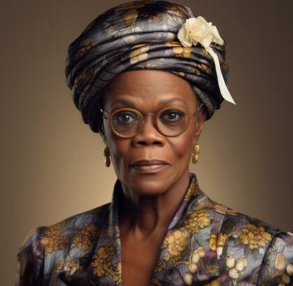 Samuel Jackson como mujer según la IA. Fuente: @infiniteodyssey.mag