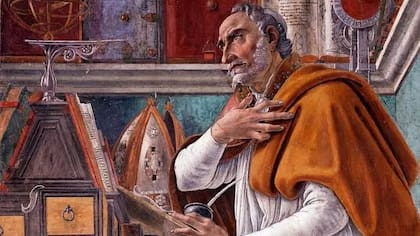 San Agustín en un cuadro de Sandro Botticelli (1445-1510)