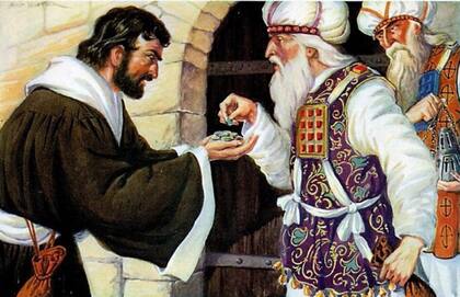 San Matías fue elegido discípulo para reemplazar a Judas Iscariote, que según la tradición bíblica traicionó a Jesús por treinta monedas de plata