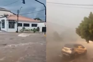 Los videos más impactantes del trágico temporal en San Pablo que causó destrozos en una fiesta con estudiantes universitarios