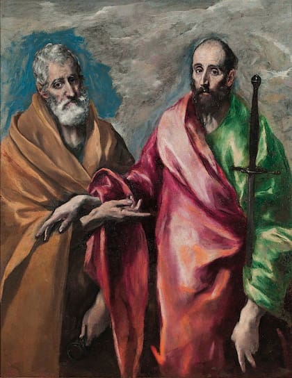 San Pedro y San Pablo, pintados por El Greco en el Renacimiento