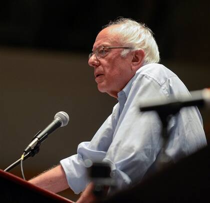 Sanders, ayer en la Convención Demócrata de Filadelfia