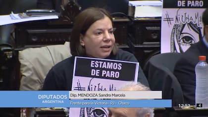 Sandra Mendoza cuando era diputada