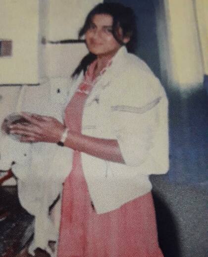 Sandra Vera, en sus años de adolescencia.