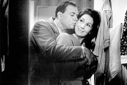 El actor con Malvina Pastorino, la actriz con la que se casó en 1952