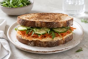 Sándwich de hummus