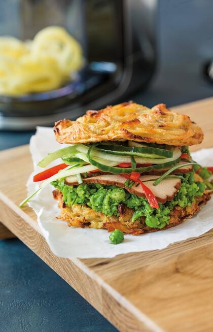 Sandwich de pan de papa