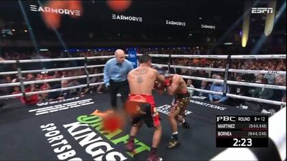 Sangre en la lente de la cámara, una oreja rota: el último enfrentamiento de Martínez fue cruento y dejó herido a Bornea.