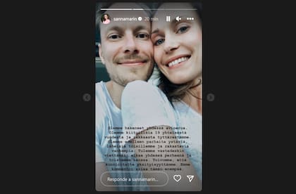 Sanna Marin anunció en Instagram que con su marido solicitaron el divorcio