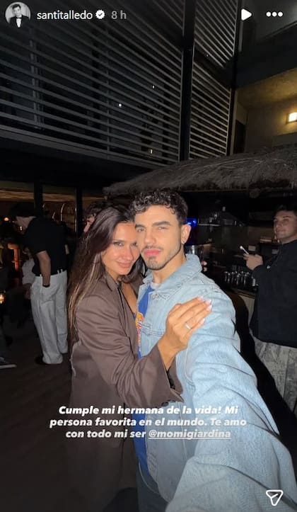 Santi Talledo estuvo presente en el festejo de Momi Giardina