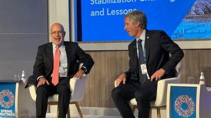 Santiago Bausili, presidente del Banco Central de la República Argentina, en su presentación en el FMI.