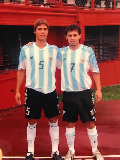 Santiago Biglieri, junto a Matías Fritzler, en la selección argentina sub 20 (Foto: gentileza)