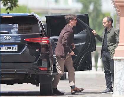 Santiago Caputo al ingresar a la Casa Rosada