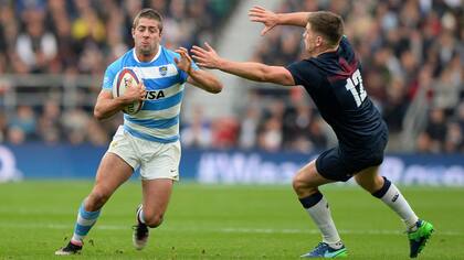 Santiago Cordero ante Inglaterra, en Twickenham, en noviembre de 2016