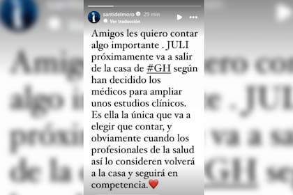 Santiago del Moro anunció que Furia abandona el juego (Captura Instagram @santidelmoro)