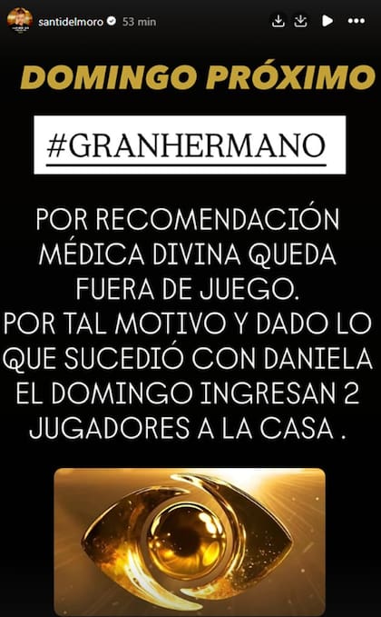 Santiago del Moro anunció que la participante más polémica abandonó Gran Hermano