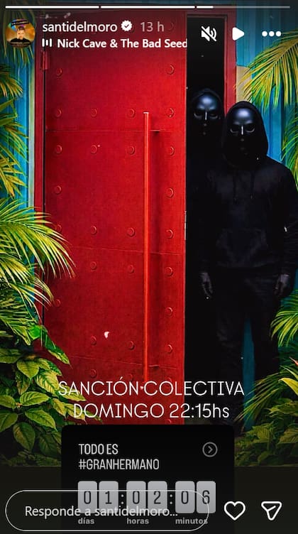 Santiago del Moro colocó una cuenta regresiva para anunciar la sanción contra los jugadores de GH