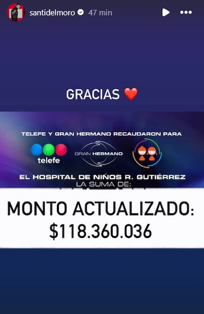 Santiago del Moro confirmó el monto actualizado de la colecta solidaria