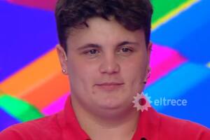 Santiago, el hombre récord de Los 8 escalones: tiene 19 años y ganó 15 millones de pesos (Foto: Captura eltrece)