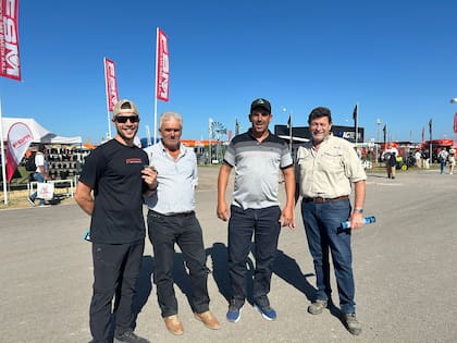 Santiago Eluchans, Fernando Saint Jean, Marcos Barragan y Fernando Eluchans vinieron desde Chascomús a Expoagro