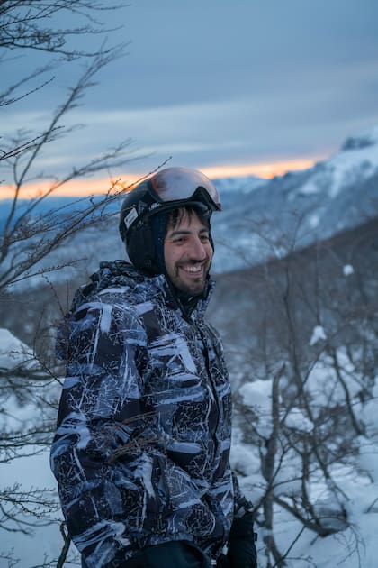 Santiago Korovsky, en la nieve