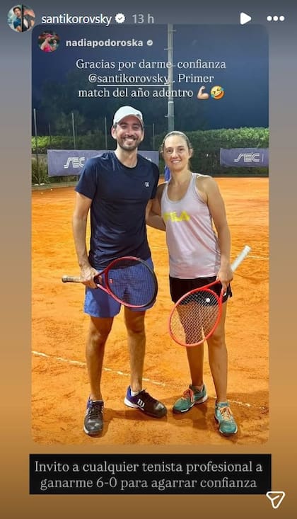 Santiago Korovsky ironizó sobre el encuentro con Nadia Podoroska