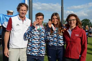 Los chicos campeones que emocionaron a otros campeones, Lange y Carranza